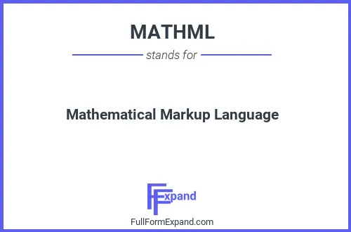 Full form of MATHML