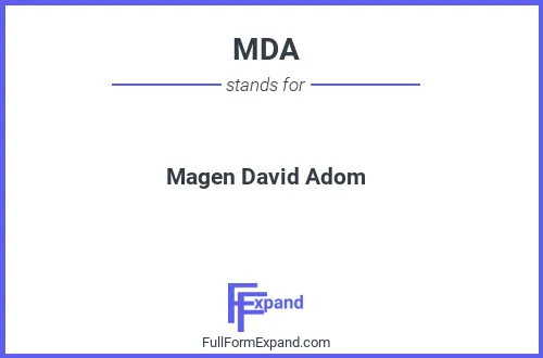 Full form of MDA