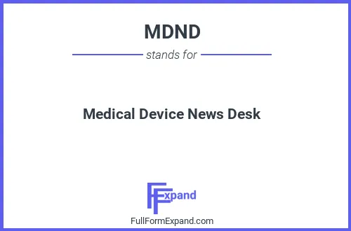 Full form of MDND