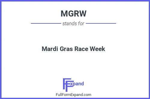 Full form of MGRW