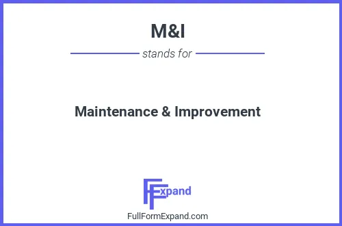 Full form of M&I