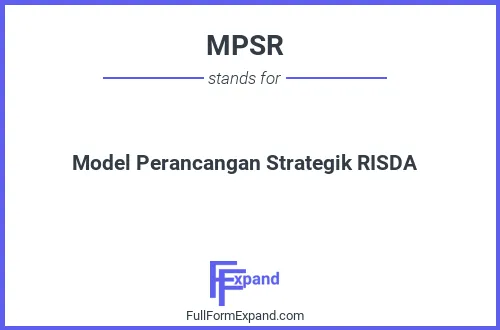 Full form of MPSR