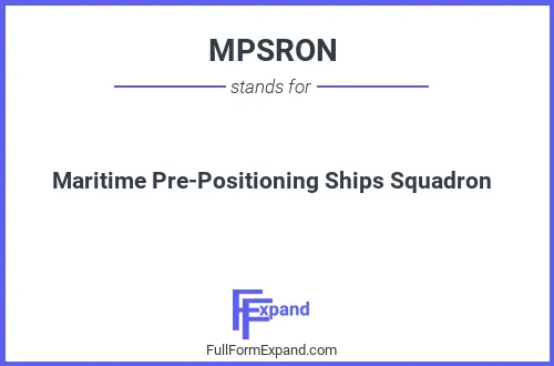 Full form of MPSRON