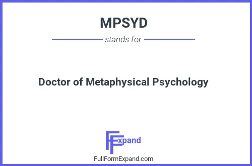 Full form of MPSYD