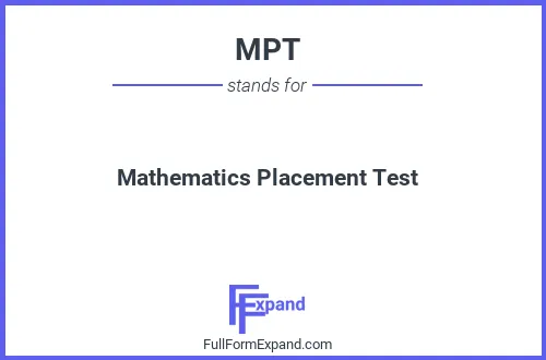 Full form of MPT
