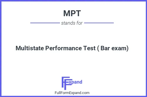 Full form of MPT