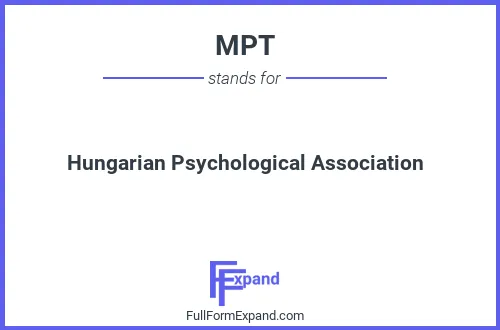 Full form of MPT