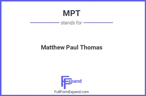 Full form of MPT