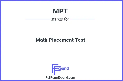 Full form of MPT
