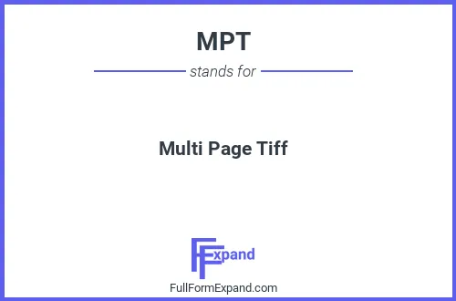 Full form of MPT