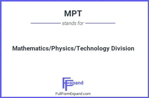 Full form of MPT
