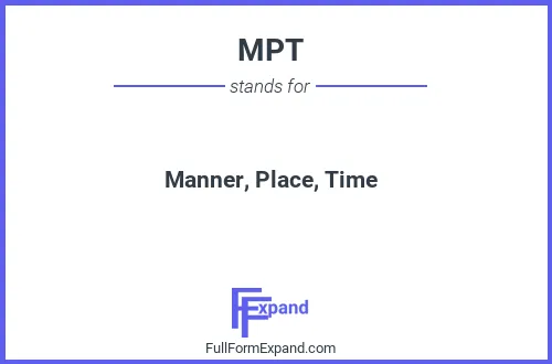 Full form of MPT