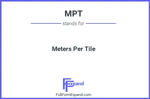 Full form of MPT