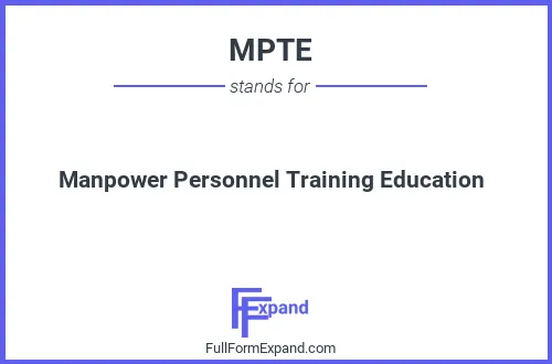 Full form of MPTE