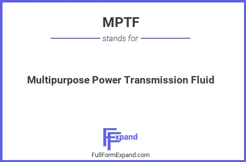 Full form of MPTF