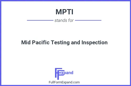 Full form of MPTI