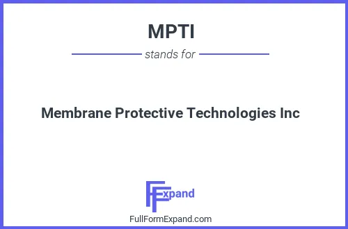 Full form of MPTI