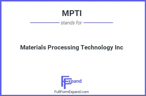 Full form of MPTI