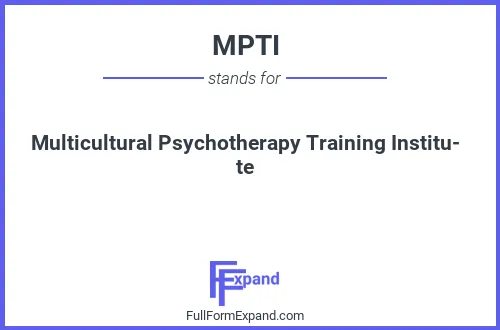 Full form of MPTI