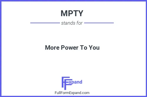 Full form of MPTY