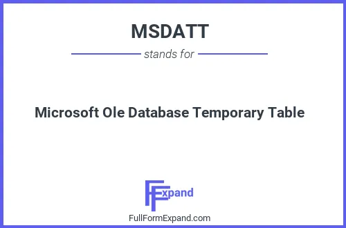 Full form of MSDATT