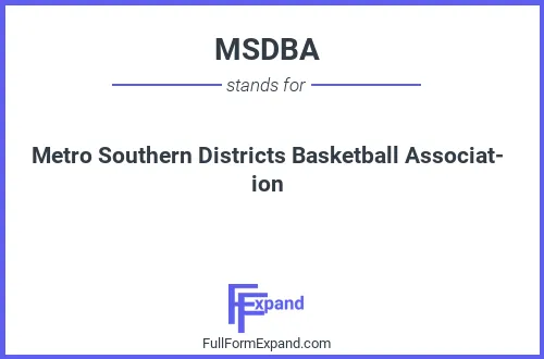 Full form of MSDBA