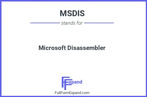 Full form of MSDIS