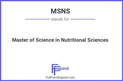 Full form of MSNS