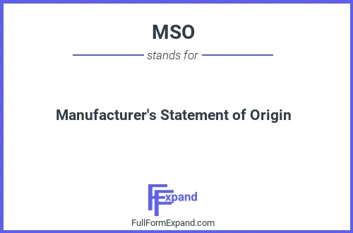 Full form of MSO