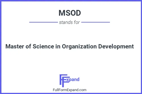 Full form of MSOD