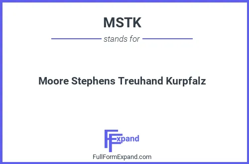 Full form of MSTK