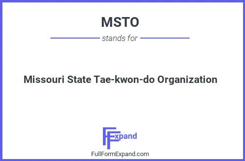 Full form of MSTO