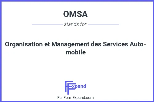 Full form of OMSA