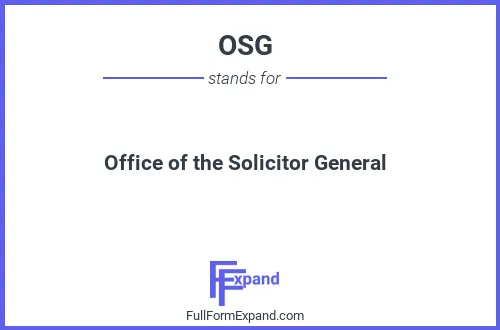 Full form of OSG