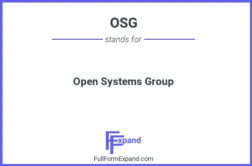 Full form of OSG