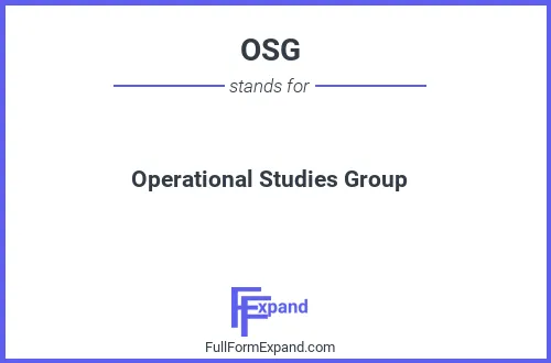 Full form of OSG