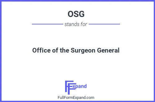 Full form of OSG