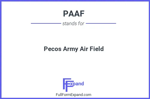 Full form of PAAF