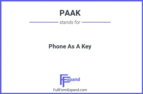 Full form of PAAK