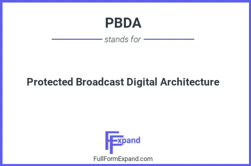 Full form of PBDA