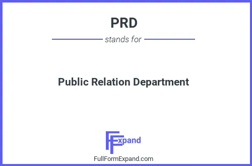 Full form of PRD