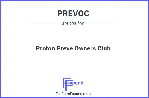 Full form of PREVOC