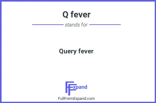 Full form of Q fever