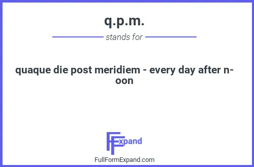 Full form of q.p.m.