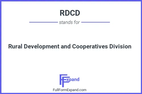 Full form of RDCD