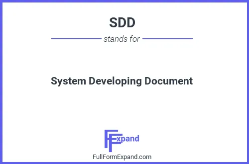 Full form of SDD
