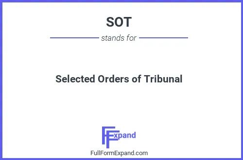 Full form of SOT
