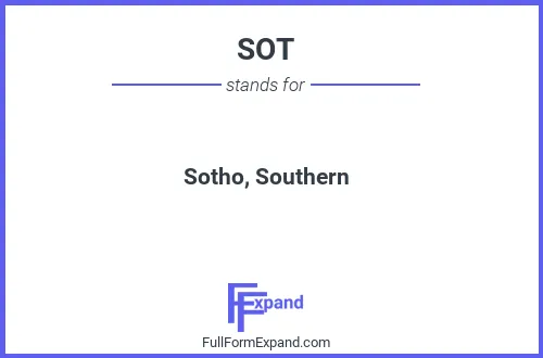 Full form of SOT