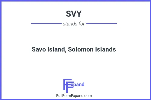 Full form of SVY