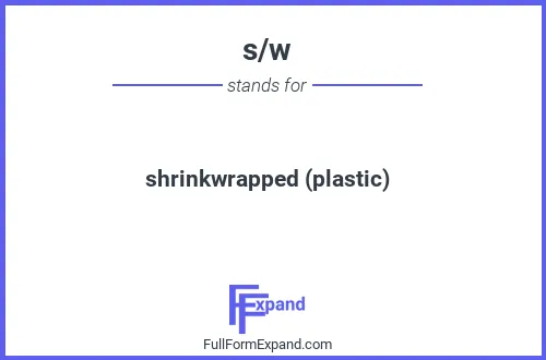 Full form of s/w
